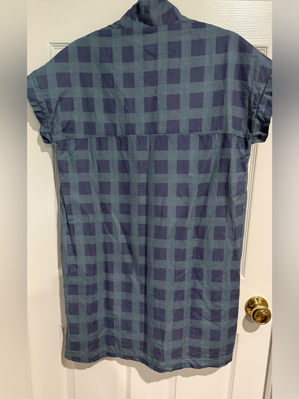 Women’s Blue Plaid Shift Dress